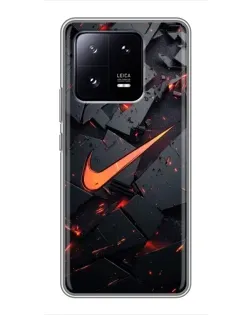 Чехол для Xiaomi 13 Pro с картинкой «Nike — эффект разломов»