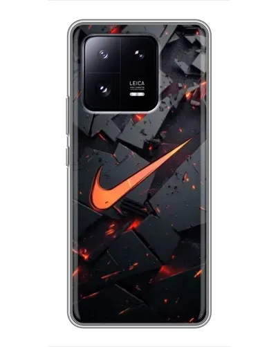 Чехол для Xiaomi 13 Pro с картинкой «Nike — эффект разломов»
