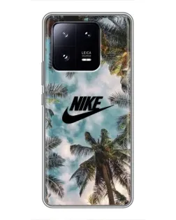 Чехол для Xiaomi 13 Pro с картинкой «Тропический принт Nike» Чехол для Xiaomi 13 Pro с картинкой «Тропический принт Nike»