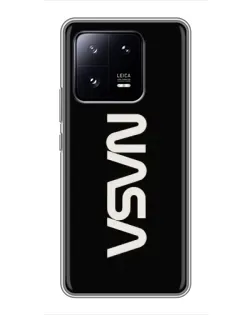 Чехол для Xiaomi 13 Pro с картинкой «NASA — вертикальный логотип»