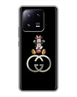 Чехол для Xiaomi 13 Pro с картинкой «Минни Маус на лого»