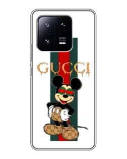 Чехол для Xiaomi 13 Pro с картинкой «Микки Маус Gucci — полосы»