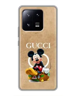 Чехол для Xiaomi 13 Pro с картинкой «Микки Маус Gucci — крафт»
