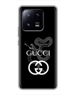 Чехол для Xiaomi 13 Pro с картинкой «Gucci — серебряная змея»
