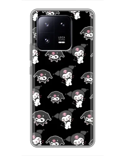 Чехол для Xiaomi 13 Pro с картинкой «Черный паттерн Kuromi»