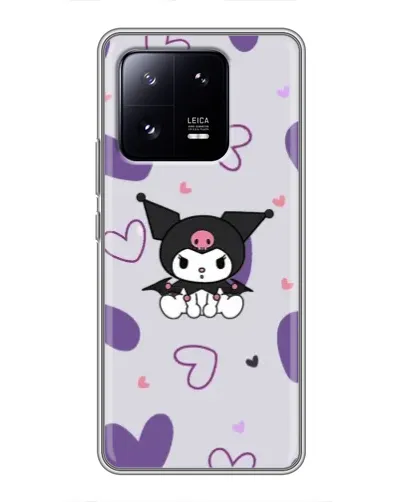 Чехол для Xiaomi 13 Pro с картинкой «Kuromi и лавандовые сердца»