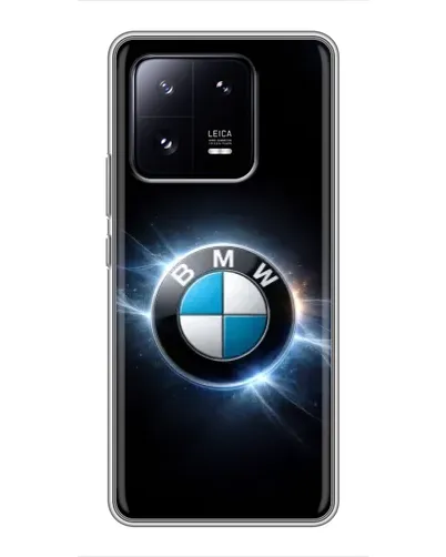 Чехол для Xiaomi 13 Pro с картинкой «BMW — неоновое сияние»