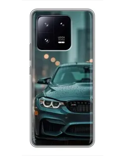 Чехол для Xiaomi 13 Pro с картинкой «BMW в огнях города»