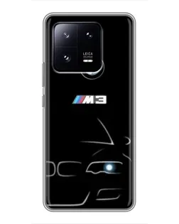 Чехол для Xiaomi 13 Pro с картинкой «Минималистичный принт BMW M3»