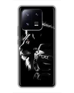 Чехол для Xiaomi 13 Pro с картинкой «BMW и лев»