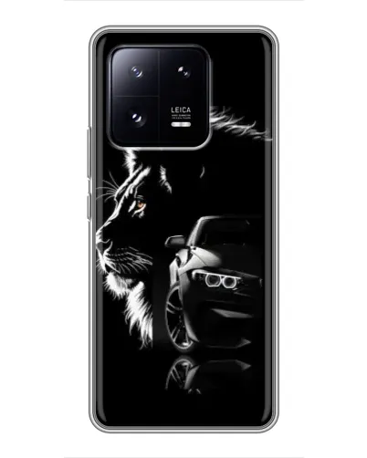 Чехол для Xiaomi 13 Pro с картинкой «BMW и лев»