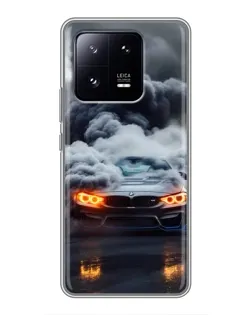 Чехол для Xiaomi 13 Pro с картинкой «BMW в дыму»