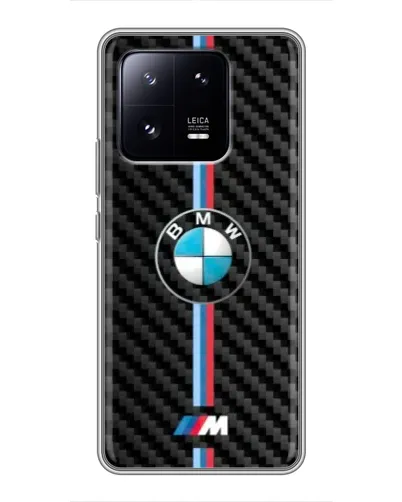 Чехол для Xiaomi 13 Pro с картинкой «Эмблема BMW и карбон»