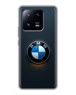 Чехол для Xiaomi 13 Pro с картинкой «Логотип BMW — минимализм»