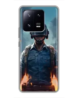 Чехол для Xiaomi 13 Pro с картинкой «PUBG — реалистичный герой»