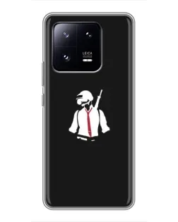 Чехол для Xiaomi 13 Pro с картинкой «PUBG — силуэт воина»