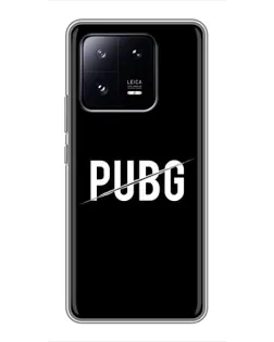 Чехол для Xiaomi 13 Pro с картинкой «PUBG — белый логотип»