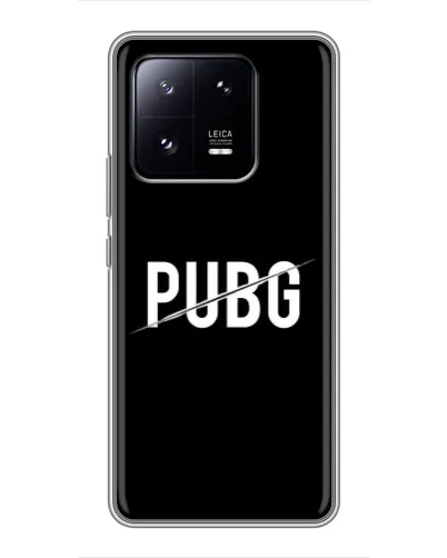 Чехол для Xiaomi 13 Pro с картинкой «PUBG — белый логотип»