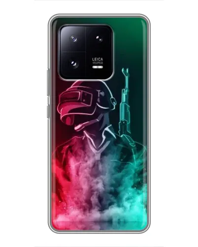 Чехол для Xiaomi 13 Pro с картинкой «PUBG — огненный воин»