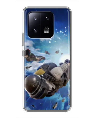 Чехол для Xiaomi 13 Pro с картинкой «Десант PUBG — прыжок»