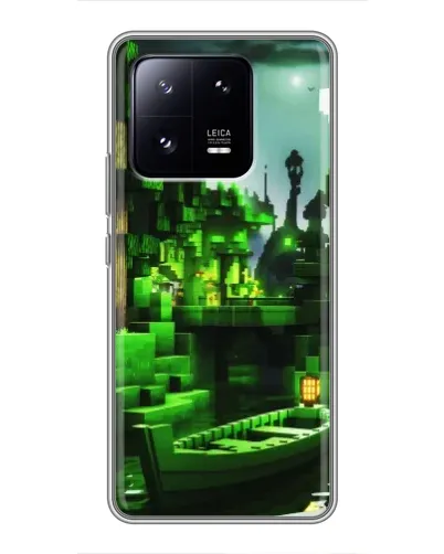 Чехол для Xiaomi 13 Pro с картинкой «Minecraft лесной пейзаж»