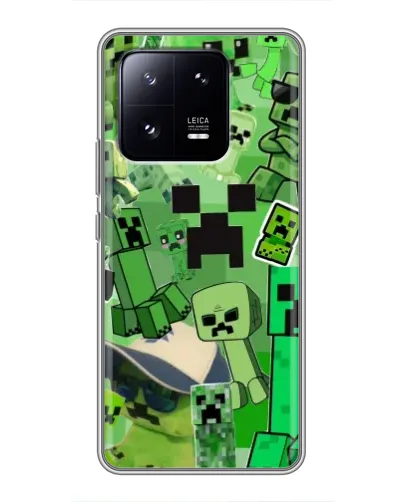 Чехол для Xiaomi 13 Pro с картинкой «Криперы Minecraft»