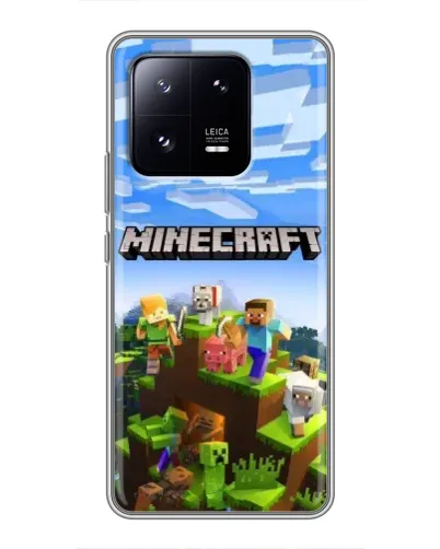 Чехол для Xiaomi 13 Pro с картинкой «Minecraft классический мир»
