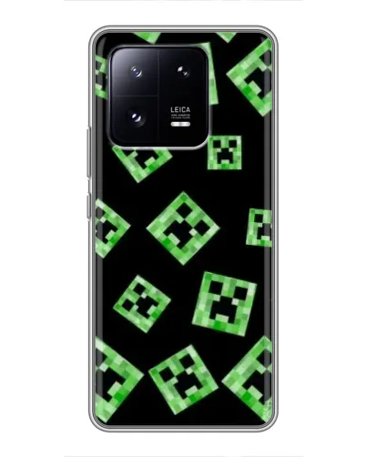 Чехол для Xiaomi 13 Pro с картинкой «Паттерн с криперами»