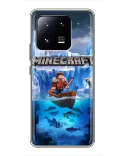 Чехол для Xiaomi 13 Pro с картинкой «Minecraft ледяной мир»