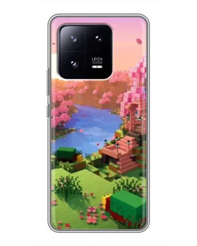 Чехол для Xiaomi 13 Pro с картинкой «Розовое дерево Minecraft»