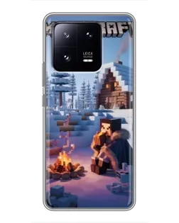 Чехол для Xiaomi 13 Pro с картинкой «Зимний Minecraft»
