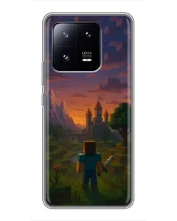 Чехол для Xiaomi 13 Pro с картинкой «Стив у башни»