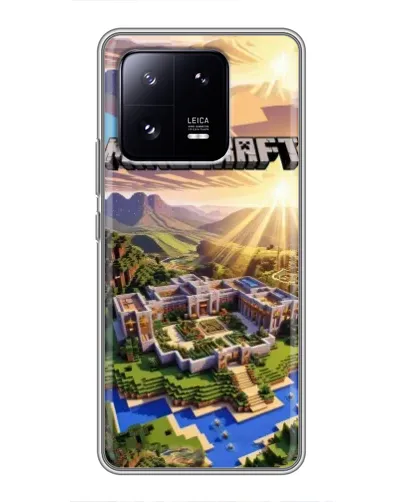 Чехол для Xiaomi 13 Pro с картинкой «Minecraft панорама»