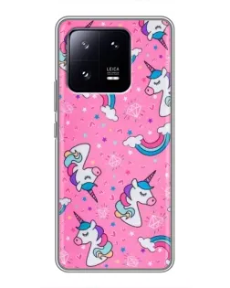 Чохол для Xiaomi 13 Pro з картинкою «Unicorn паттерн рожевий»