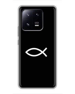 Чехол для Xiaomi 13 Pro с картинкой «Символ рыбы Jesus»