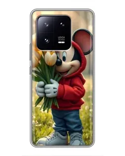 Чохол для Xiaomi 13 Pro з картинкою «Міккі з тюльпанами»