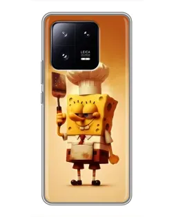 Чохол для Xiaomi 13 Pro з картинкою «Губка Боб кухар»