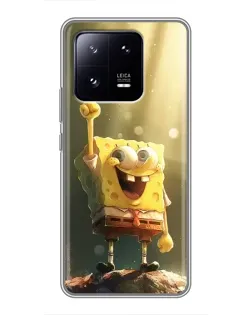 Чохол для Xiaomi 13 Pro з картинкою «Сяючий Спанч Боб»