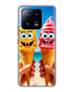 Чохол для Xiaomi 13 Pro з картинкою «Спанч Боб морозиво»