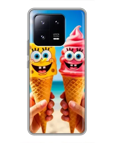 Чохол для Xiaomi 13 Pro з картинкою «Спанч Боб морозиво»