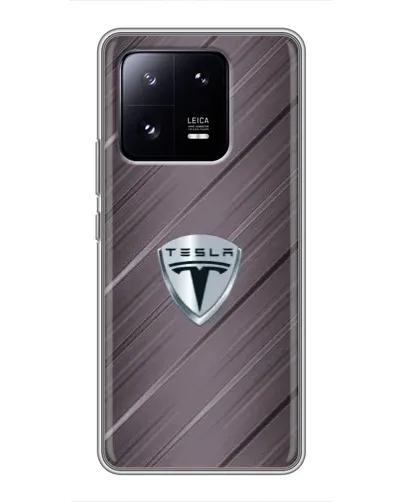 Чехол для Xiaomi 13 Pro с картинкой «Металлическая текстура Tesla»