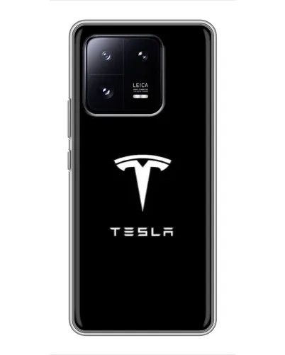 Чехол для Xiaomi 13 Pro с картинкой «Tesla White Logo»