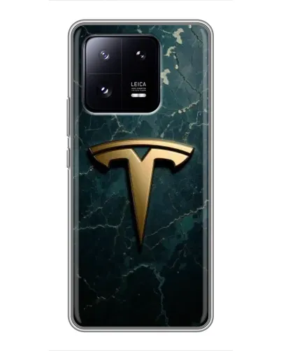 Чехол для Xiaomi 13 Pro с картинкой «Мраморная Tesla Gold»