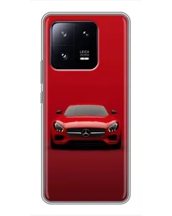 Чехол для Xiaomi 13 Pro с картинкой «Красный Mercedes AMG»