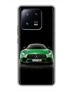 Чехол для Xiaomi 13 Pro с картинкой «Mercedes — неоновый лого»