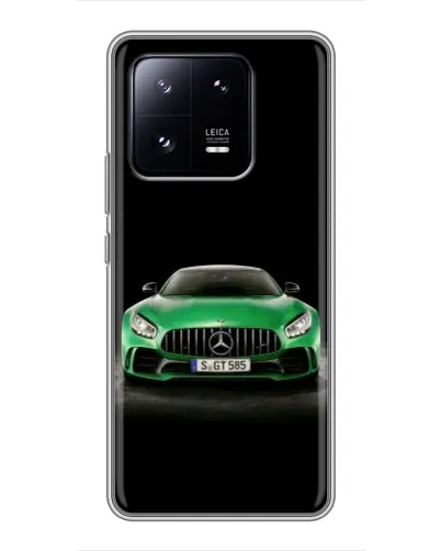 Чехол для Xiaomi 13 Pro с картинкой «Mercedes — неоновый лого»
