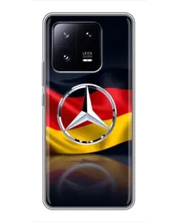 Чехол для Xiaomi 13 Pro с картинкой «Mercedes — флаг Германии»