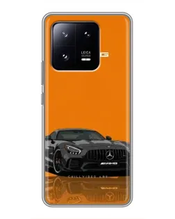 Чехол для Xiaomi 13 Pro с картинкой «Оранжевый Mercedes AMG»