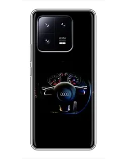 Чехол для Xiaomi 13 Pro с картинкой «Салон Audi — руль» Чехол для Xiaomi 13 Pro с картинкой «Салон Audi — руль»