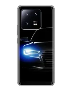 Чехол для Xiaomi 13 Pro с картинкой «Неоновый взгляд Audi»
